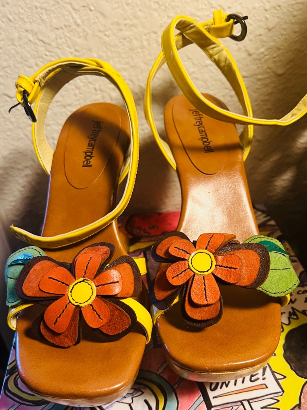 Brand New Jeffrey Campbell Fleurs Wedge. Multi Color - Picture 11 of 13